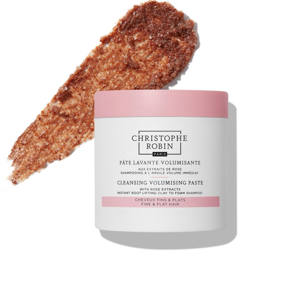 Christophe Robin Cleansing Volumizing Shampoo Paste with Rassoul Clay & Rose Extracts Flat Fine Hair